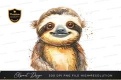 Adorable sloth clipart png Product Image 1