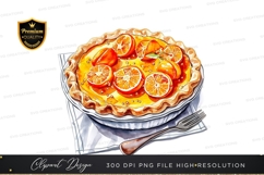 Delicious orange tart clipart png Product Image 1