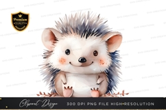 Cute hedgehog clipart png Product Image 1