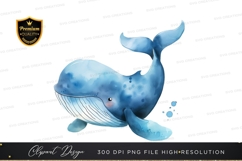 Playful whale clipart png Product Image 1