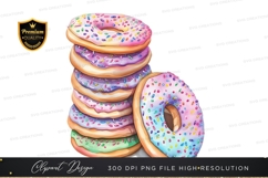 Stack of colorful donuts Product Image 1