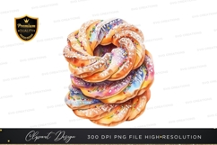 Colorful donut clipart png Product Image 1