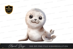 Cute seal puppy clipart png Product Image 1