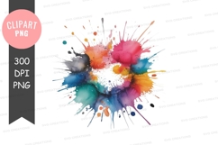 Colorful paint splatter Product Image 1