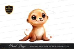 Cute otter clipart png Product Image 1