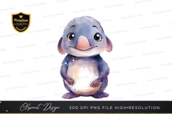 Happy penguin with a moon Product Image 1