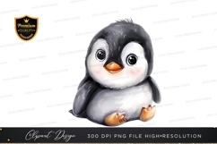 Cute penguin chick clipart png Product Image 1