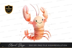 Happy cartoon lobster Product Image 1