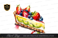 Delicious fruit tart clipart png Product Image 1