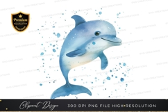 Leaping dolphin clipart png Product Image 1