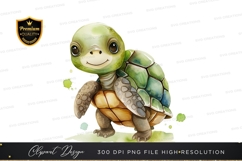 Cute baby turtle clipart png Product Image 1