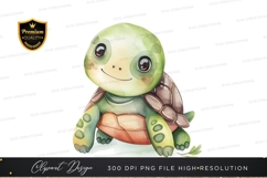 Happy sea turtle clipart png Product Image 1