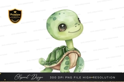 Cute baby turtle clipart png Product Image 1