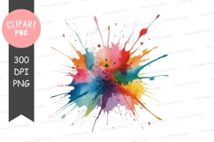 Colorful paint splatter Product Image 1