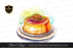 Delicious caramel flan with berry topping Product Image 1