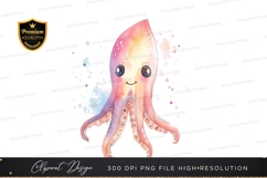 Cute cartoon octopus clipart png Product Image 1