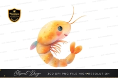 Playful shrimp clipart png Product Image 1