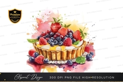Delicious fruit tart clipart png Product Image 1