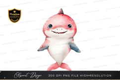 Pink shark clipart png Product Image 1