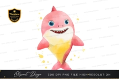 Pink shark clipart png Product Image 1
