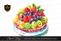 Vibrant fruit tart clipart png Product Image 1