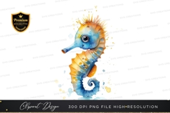 Playful seahorse clipart png Product Image 1