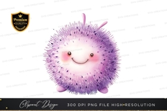 Purple spiky monster clipart png Product Image 1