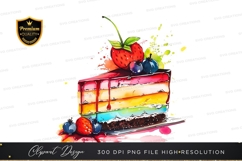 Rainbow layered cake with berries Product Image 1