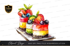 Delightful fruit tarts clipart png Product Image 1