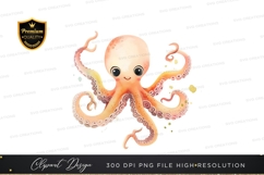 Cute octopus clipart png Product Image 1