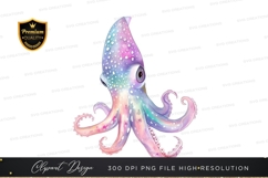 Colorful octopus clipart png Product Image 1