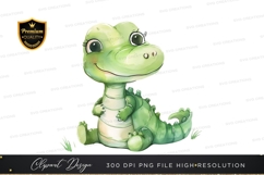 Cute baby alligator clipart png Product Image 1