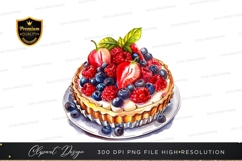 Delicious fruit tart clipart png Product Image 1