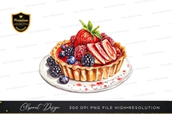 Delicious fruit tart clipart png Product Image 1