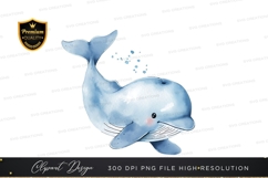 Playful whale clipart png Product Image 1