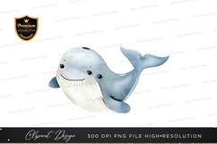 Playful whale clipart png Product Image 1