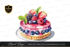 Delicious berry tart clipart png Product Image 1
