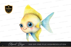 Cute cartoon fish clipart png Product Image 1
