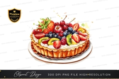 Delicious fruit tart clipart png Product Image 1