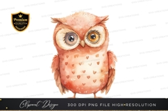 Cute cartoon owl clipart png Product Image 1