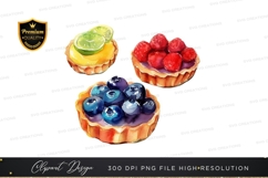 Assorted fruit tarts clipart png Product Image 1