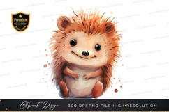 Cute hedgehog clipart png Product Image 1