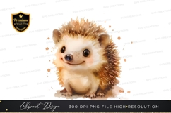 Happy hedgehog clipart png Product Image 1