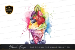 Fruit ice cream clip art Product Image 1