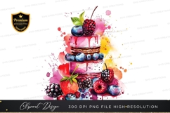 Colorful fruit cake clipart png Product Image 1