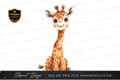 Cute baby giraffe clipart png Product Image 1