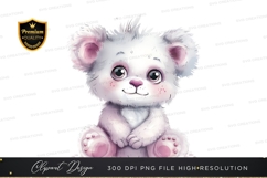 Cute cartoon bear clipart png Product Image 1