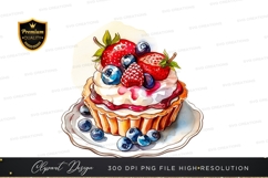Delicious fruit tart clipart png Product Image 1