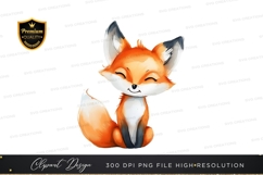 Cute fox clipart png Product Image 1