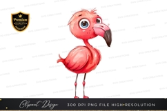 Cartoon flamingo clipart png Product Image 1